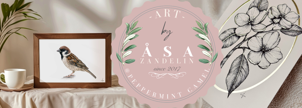 Watercolor botanical art by Åsa Zandelin